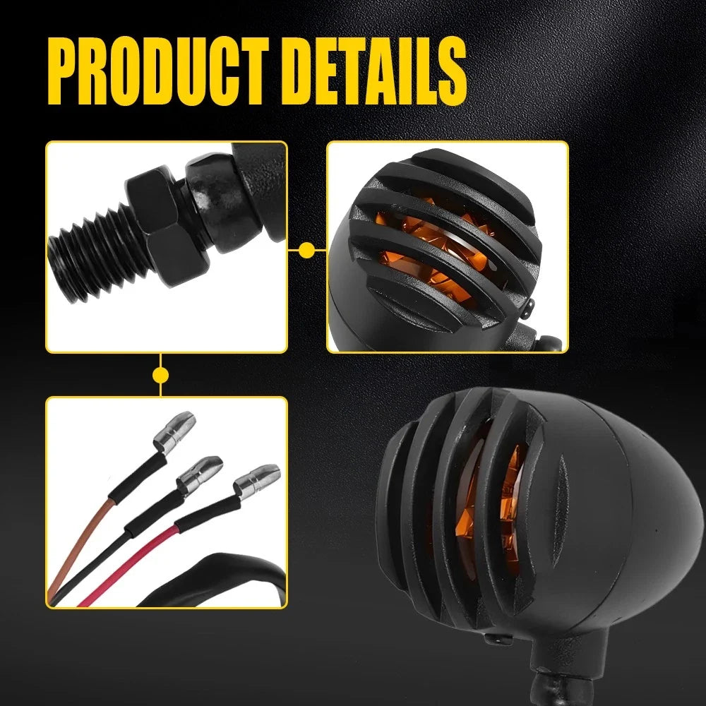 2X Rear Turn Signal Lights for Honda Shadow VT 600 750 (1997–2007)