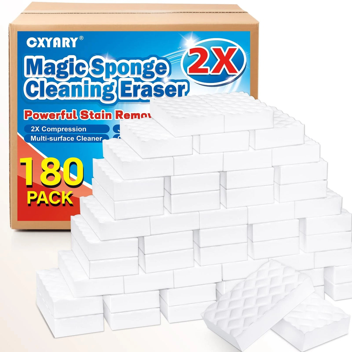 180 Pack Magic Cleaning Eraser Sponge - MultiFunctional Household Cleaner