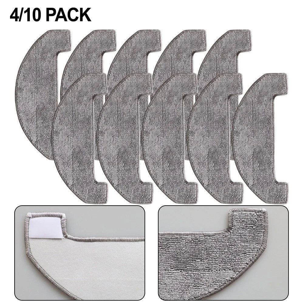 Set of 4 Microfiber Mop Pads for Midea VCR S6 Plus Robot Vacuum