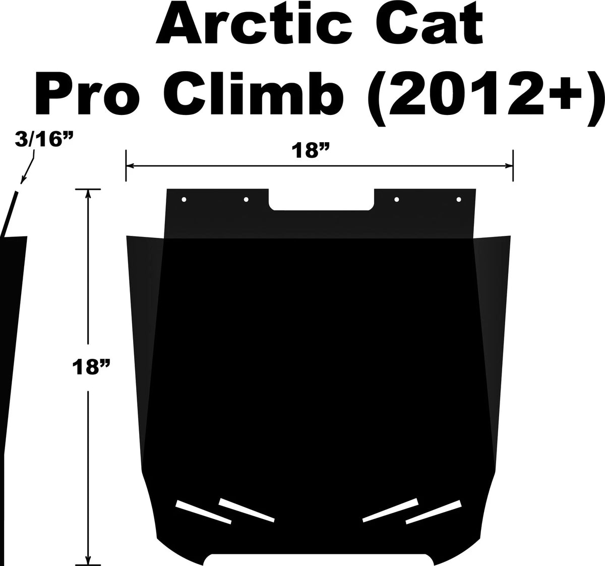 PDP Snow Flap for Snow/Mud Flaps (SF-012PCPB)