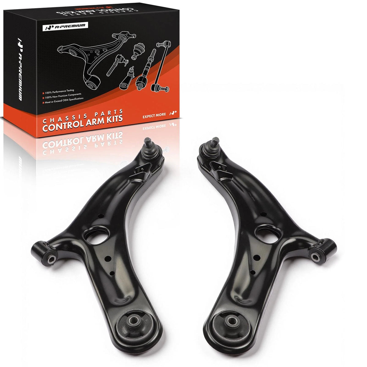 2X Front Lower Control Arm with Ball Joint for Kia Soul (2010–2013) 545002K200, 545002K500, 545012K200, 545012K500