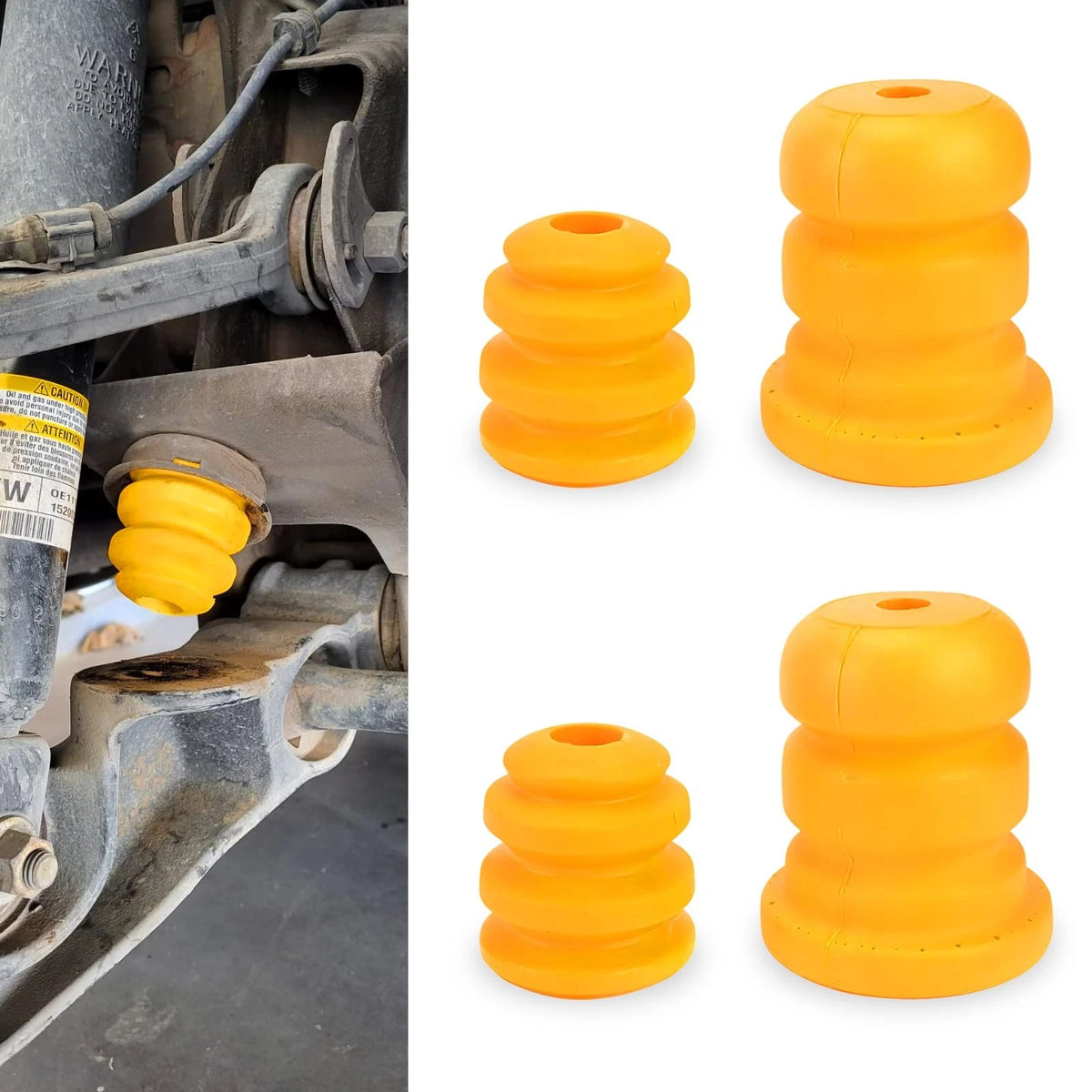 Set of 4 Front Lower Suspension Bump Rubber Pads for Car