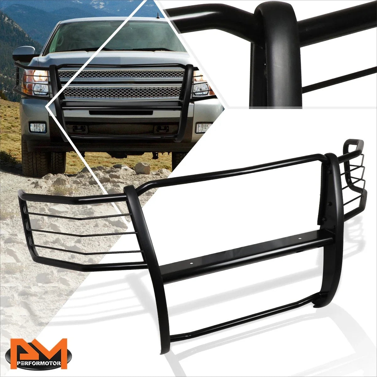 Bumper Brush Grille Guard Protector for Chevy Silverado 2500/3500 HD (2011–2014)