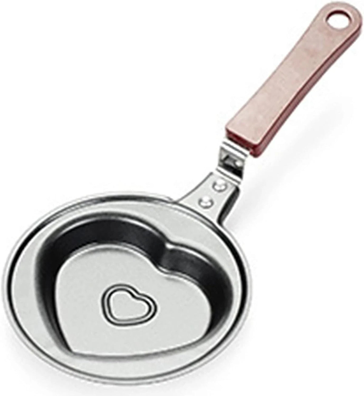 4.8 Inch Heart Shape Nonstick Mini Frying Pan for Cooking Eggs and Omelets