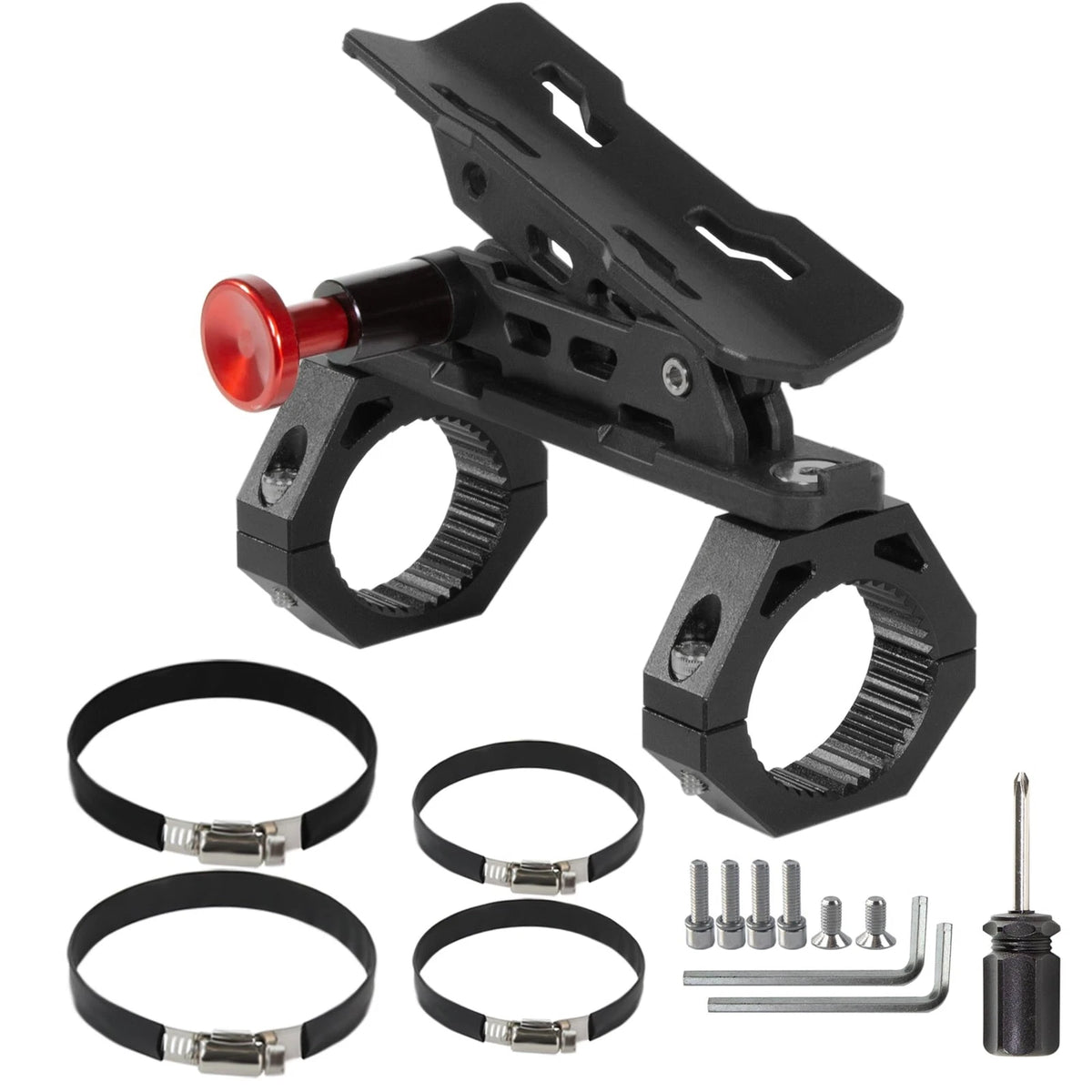 Fire Extinguisher Mount Kit for UTV Quick Release Roll Bar Black