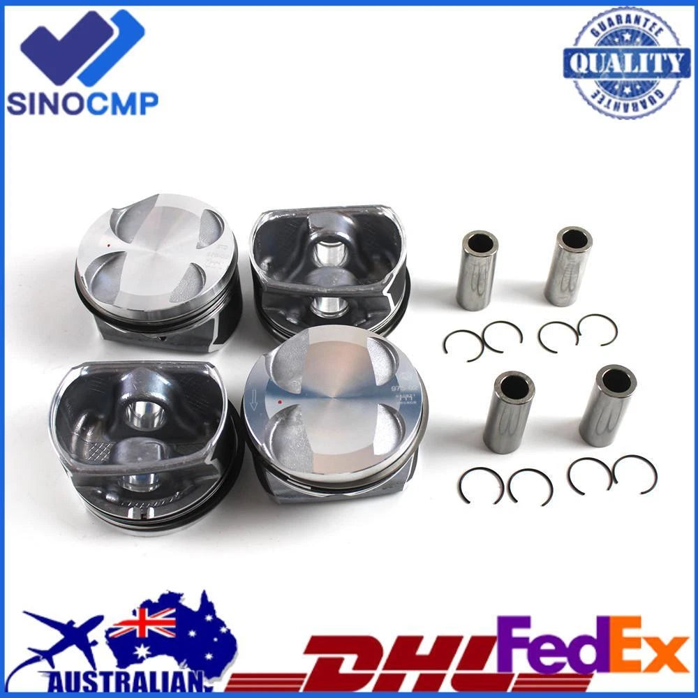 4X Piston & Rings for MINI R55-R60 Cooper Countryman Paceman (N12 N16) 11257589348