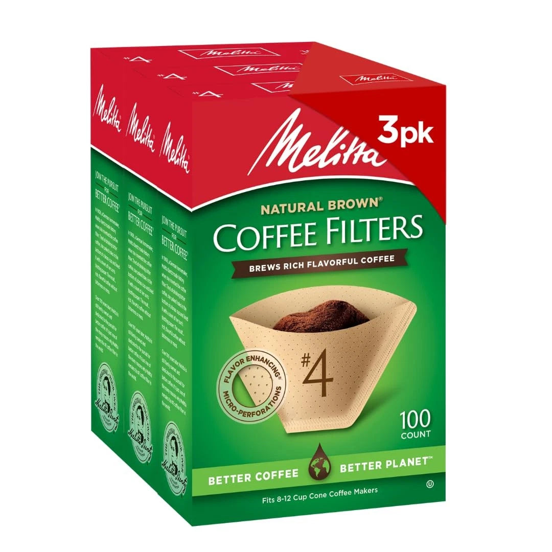 3-Pack Melitta #4 Unbleached Coffee Filters