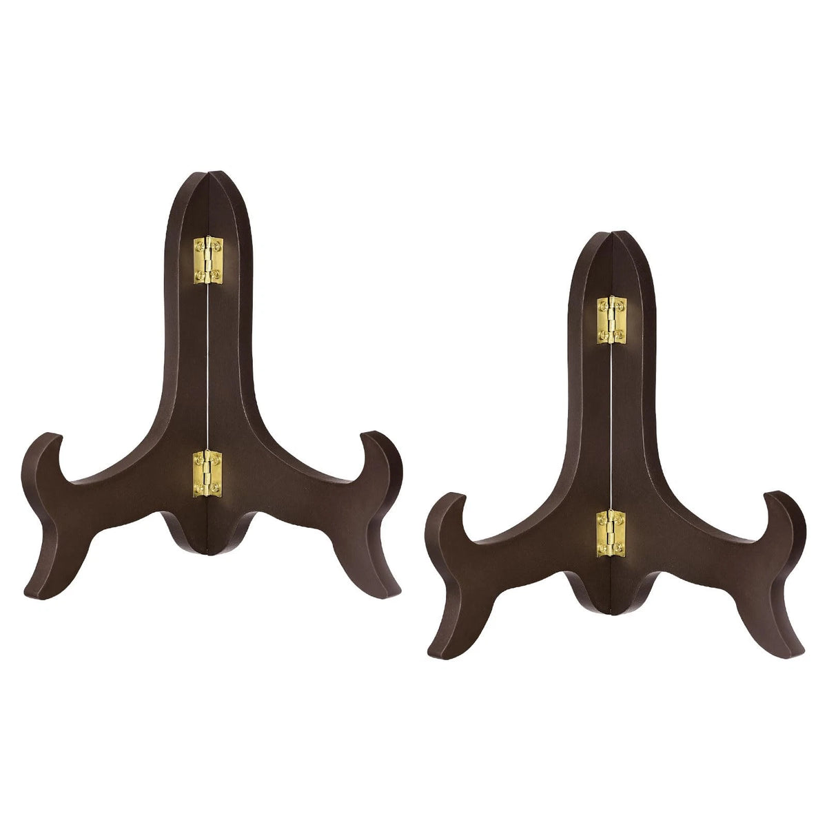 2X 6" Wooden Easel Plate Holder for Display Stand (Brown)