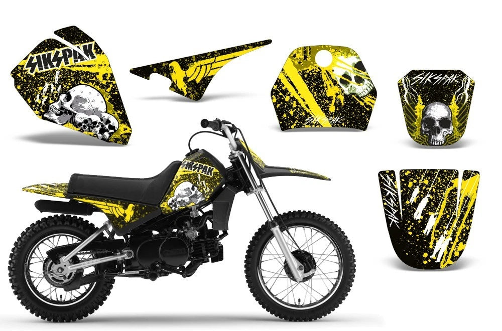 Graphic Stickers +#PLT Decals for Yamaha PW80 (1996–2006)