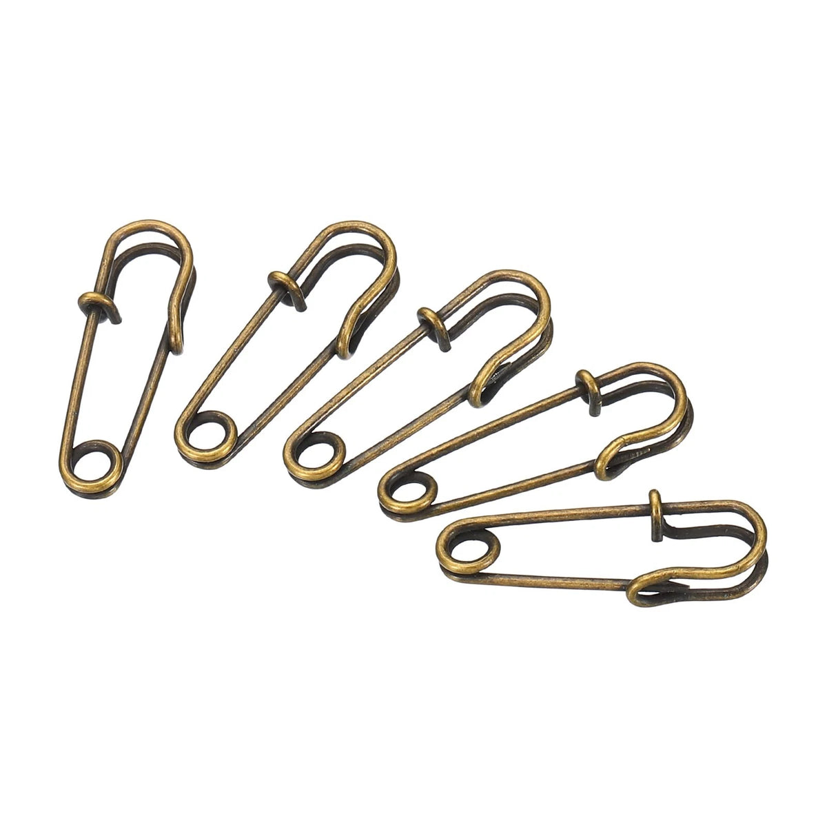 Safety Pins for Sewing (1.06 Inch, Bronze Tone)