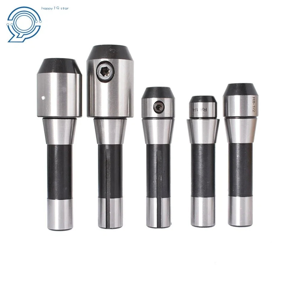 End Mill Holder Set 1/4" 3/8" 1/2" 5/8" 3/4" R8 Adapter (5 Pcs Kit)