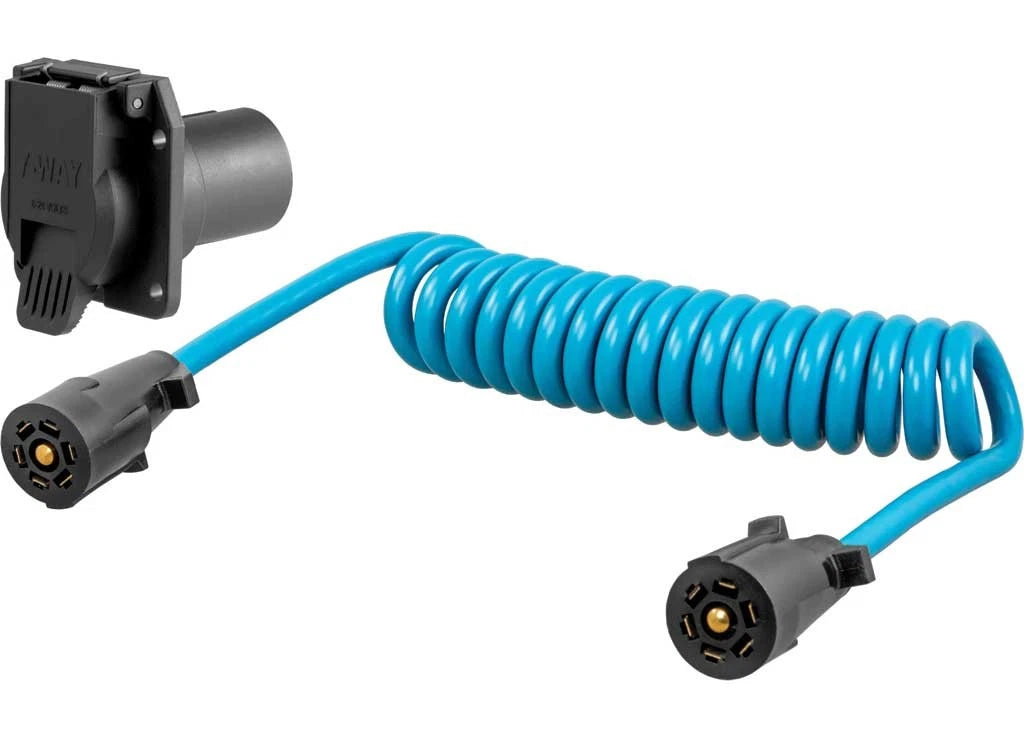 Curt 57284 7-Way RV Blade Towing Electrical Adapter for Dinghy (8')