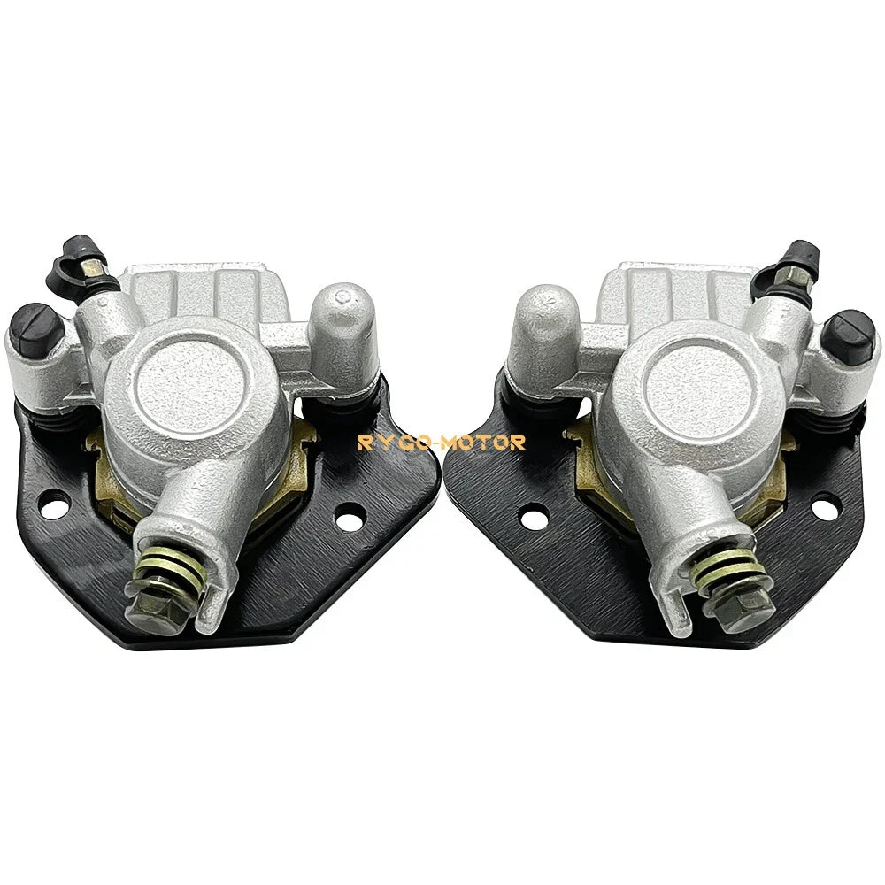 Front Left Right Brake Calipers & Pads for Kawasaki Bayou 300 (1988–2004)
