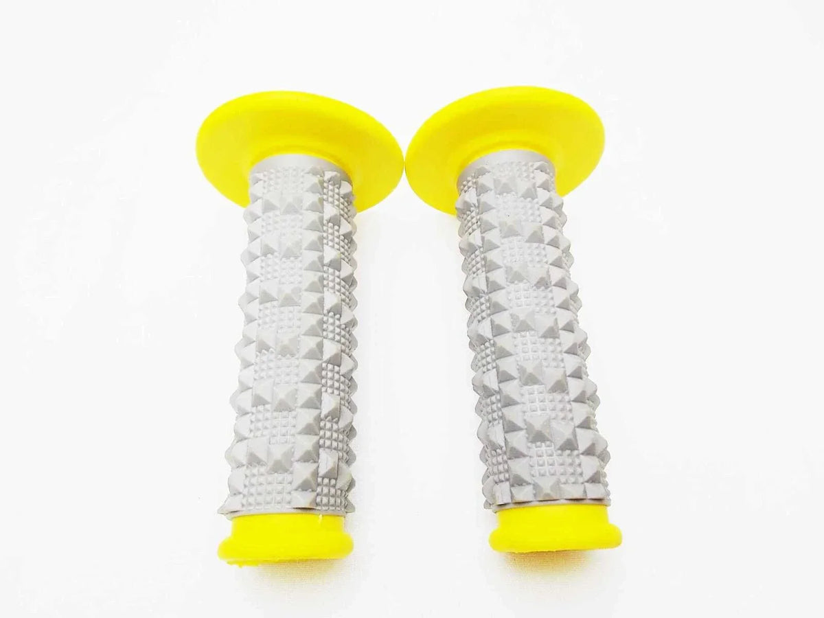 KTM 125 Forseti Yellow Grey Diamond Top Handlebar Grip Set