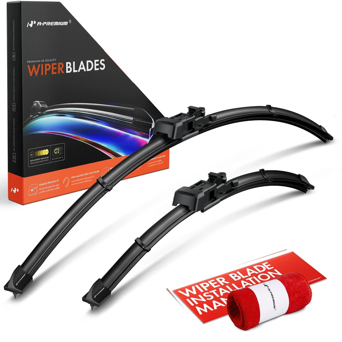 2X Front 26" & 17" Windshield Wiper Blades for BMW 840i M8 (2018–2022)