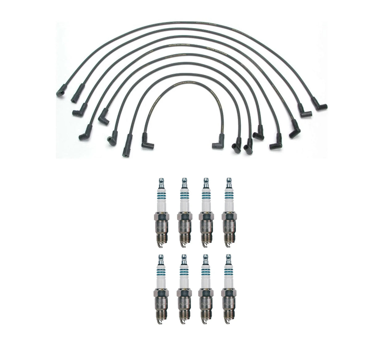 Denso 8mm Wire Set & 8 Iridium Power Spark Plug Kit for Buick Chevy GMC V8