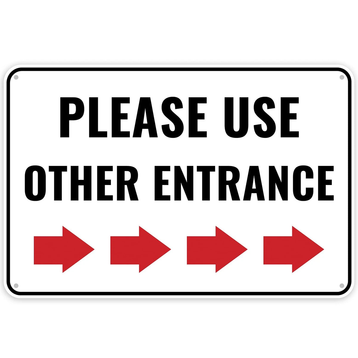 1PC Right Arrow Door Sign for Universal Use (12 x 8 Inches) - Aluminum