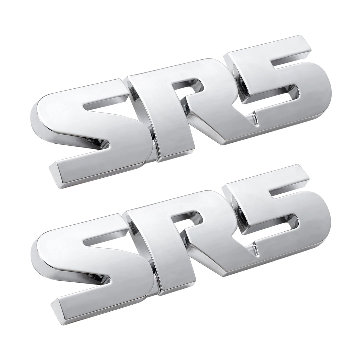 2Pcs 3D Raised SR5 Letter Badge Emblems for Tacoma Tundra 4Runner Sequoia
