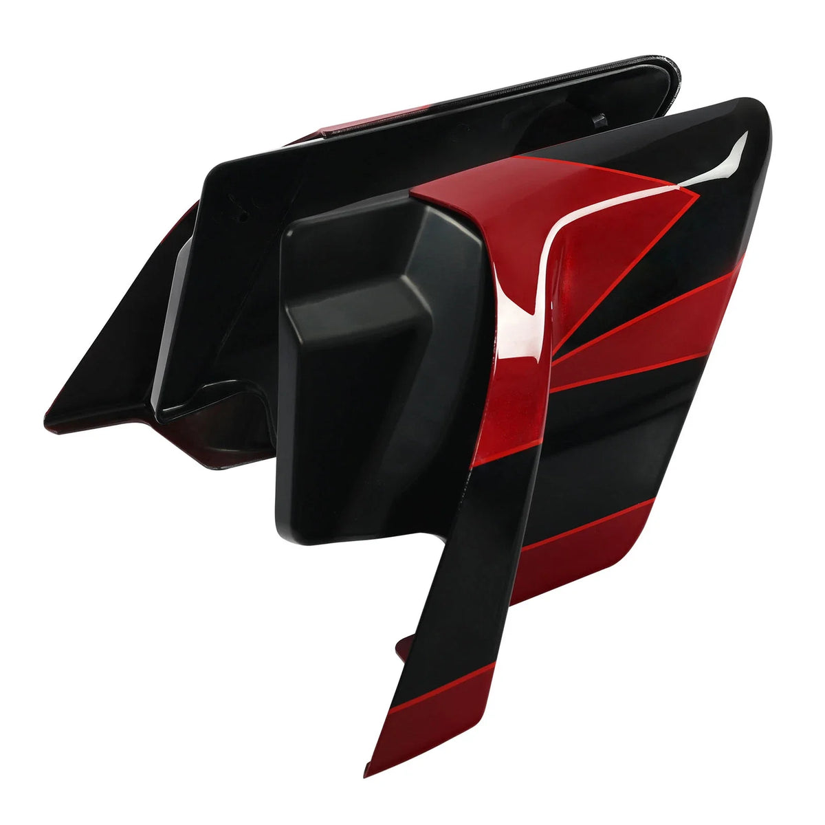 Stretched Side Cover for Harley Street Road Glide (2014–2023) Starfire Black/Atomic Red
