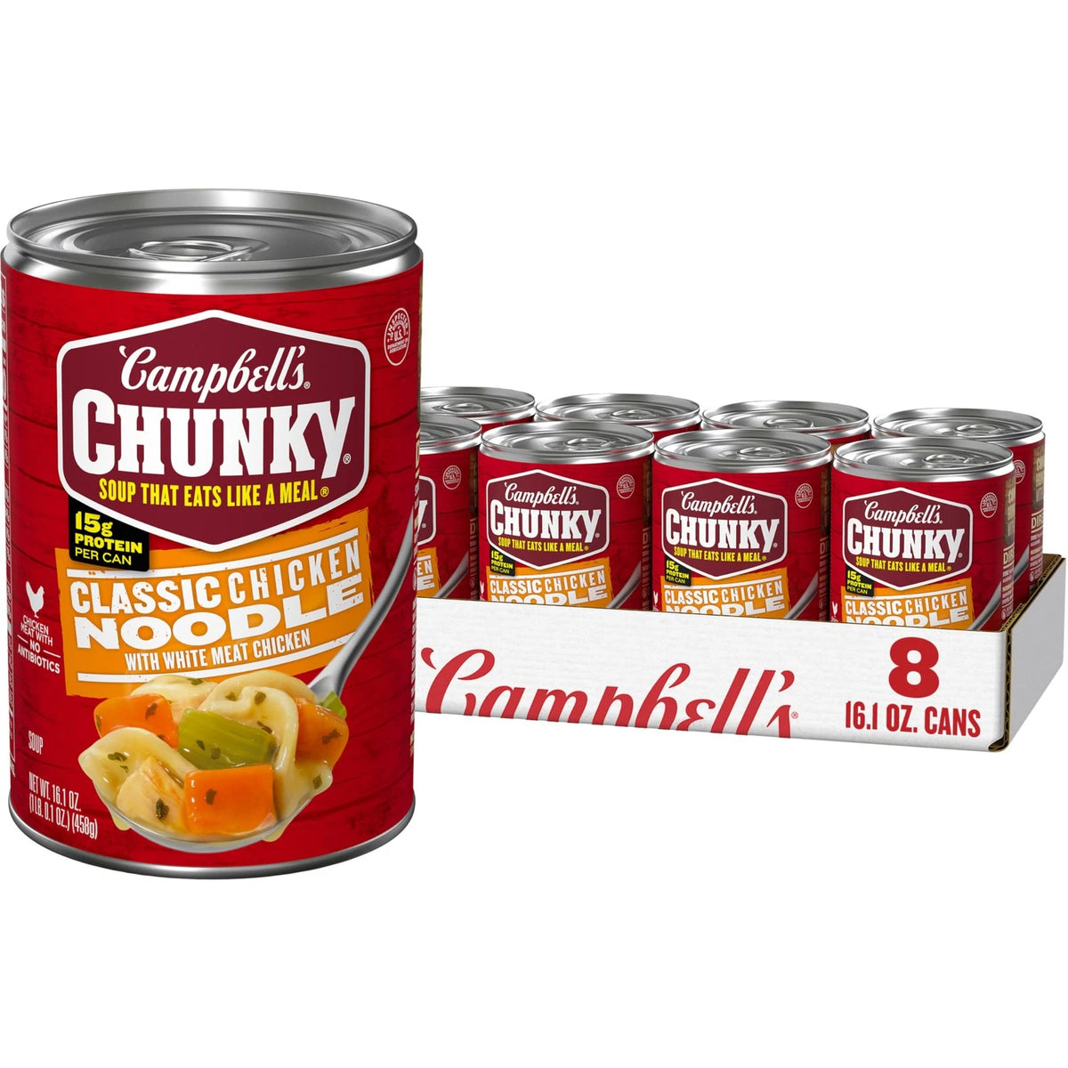 Pack of 8 Classic Chicken Noodle Soup 16.1 oz