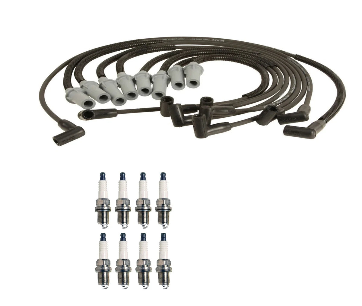 Denso Wire Set & 8 U-Groove Spark Plugs for Dodge 5.2 5.9 V8 (1994–2003)
