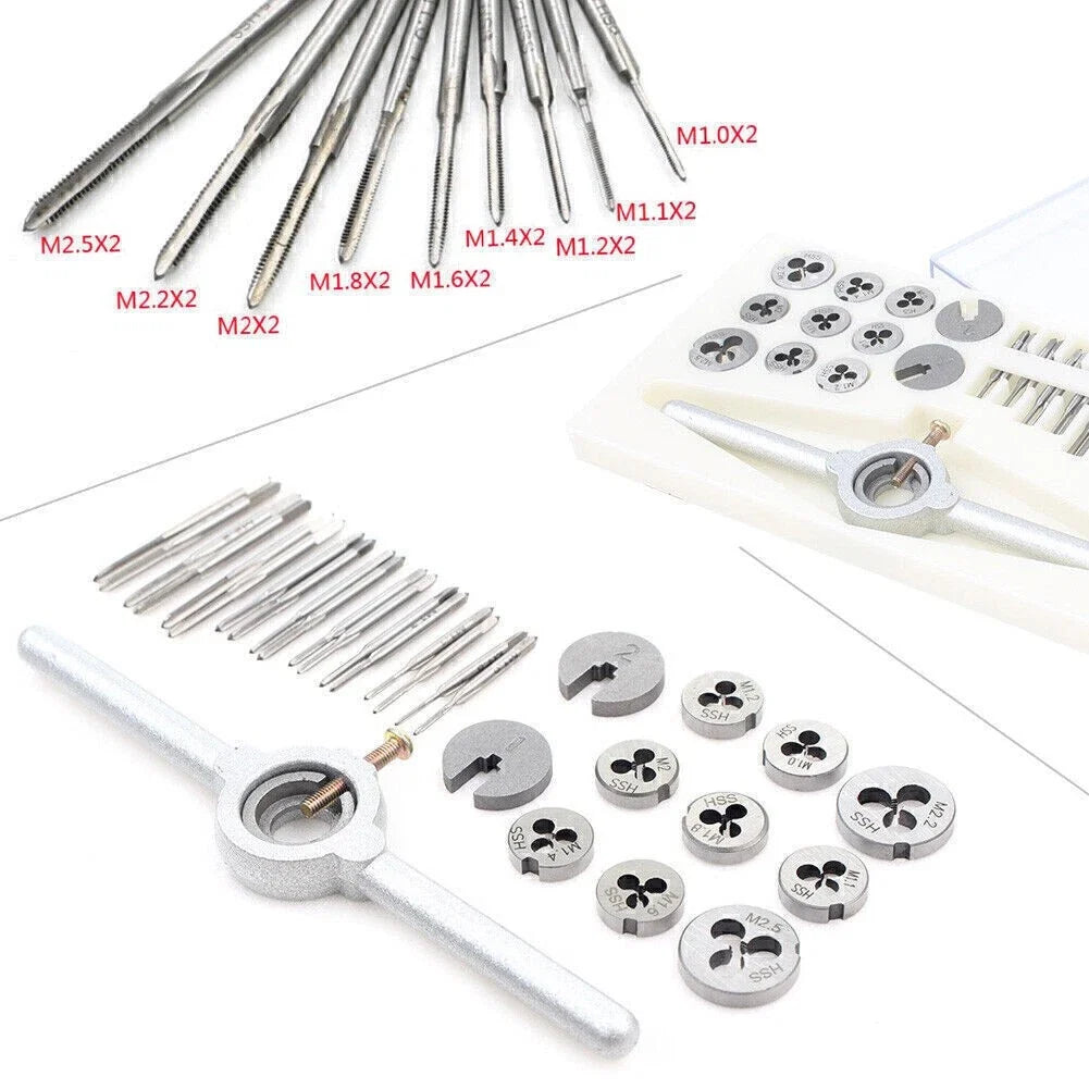 30-Piece Mini Tap & Die Wrench Set M1 M1.1 M1.2 M1.4 M1.6 M1.8 M2 M2.2 M2.5