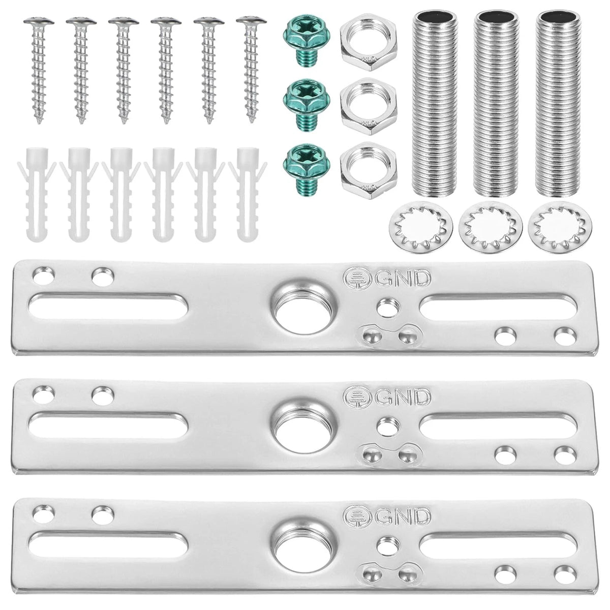 3X Ceiling Light Fixture Mounting Bracket Kit for 4 Inch Silver