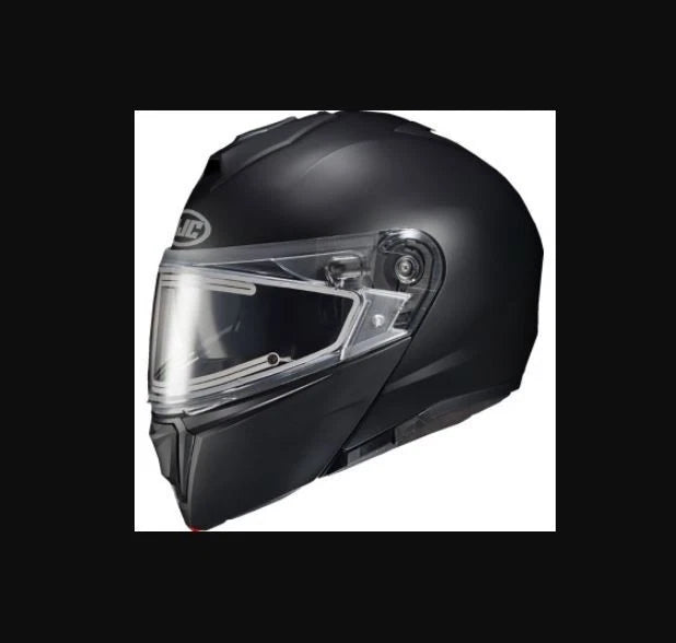 HJC i90 Snow Helmet for Snowmobile (4X, 5X) - Heated Electric Shield, Matte Black