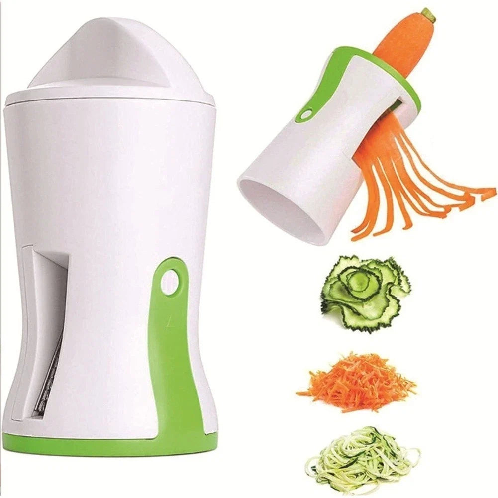 3-in-1 Vegetable Grater Spiralizer with Stainless Steel Blades
