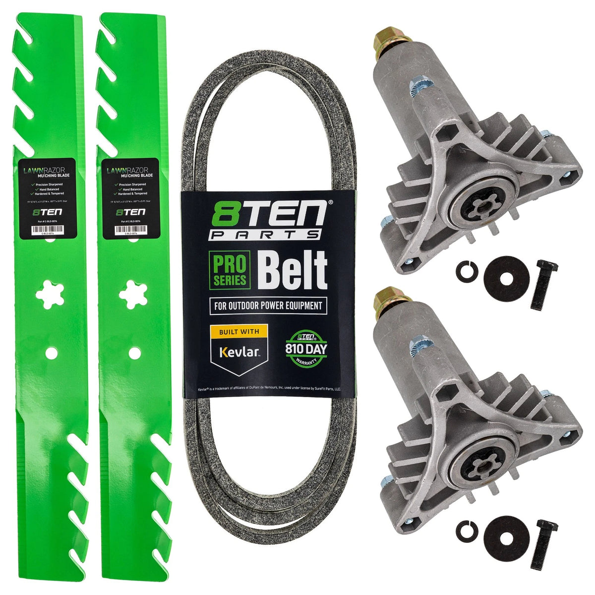 8TEN Blade Spindle Belt Kit for AYP (138497, 532127842, 532134148, 532138497)