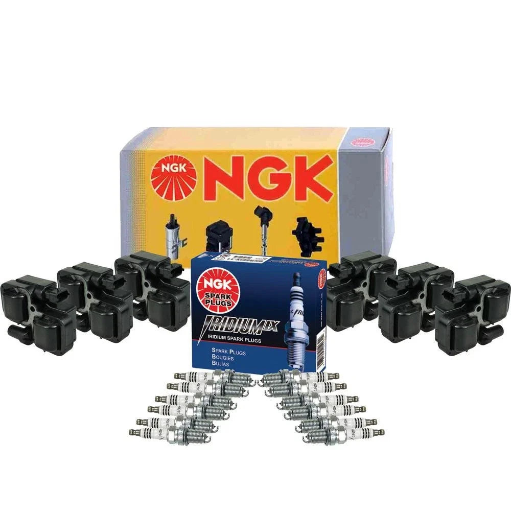 NGK 6 DIS Ignition Coils & 12 Iridium IX Spark Plugs for Chrysler MB