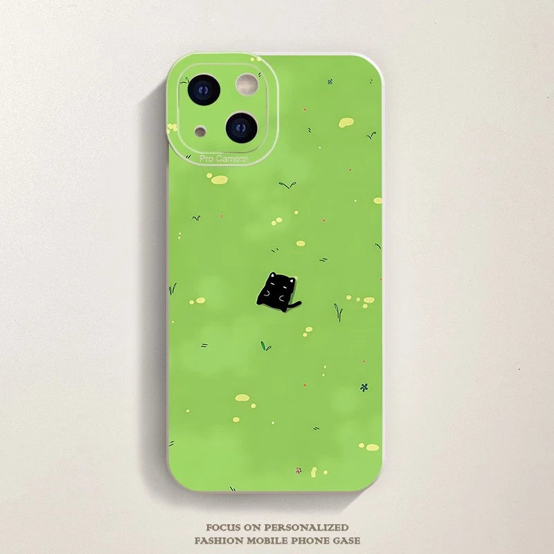 Soft TPU Protective Cover for iPhone 11 (2019) - Cute Sleeping Kitten Design