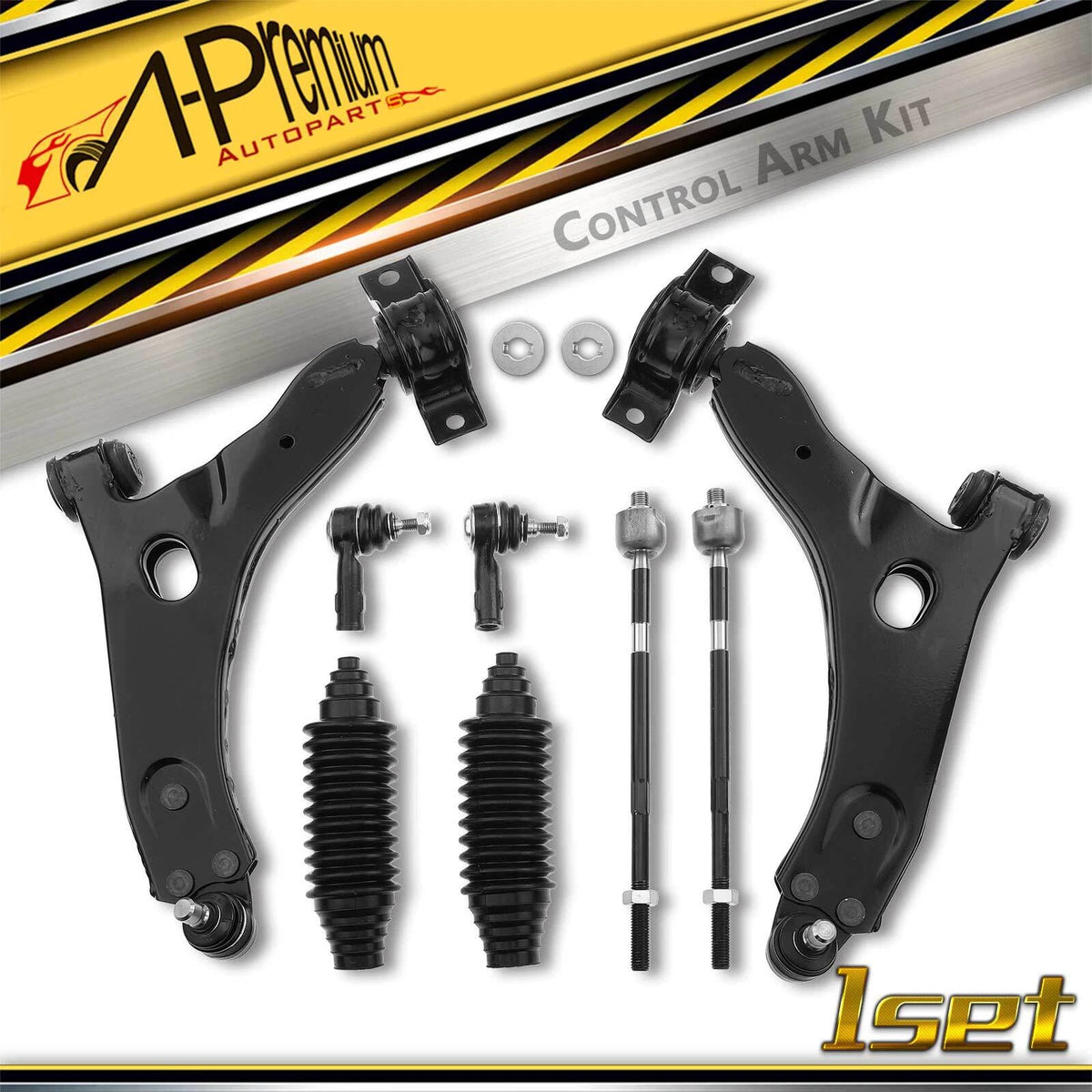 Set of 8 Front Control Arm & Ball Joint Assembly for Ford Focus (2000–2004) YS4Z3280CB, YS4Z3A130AA, YS4Z3A130CB, YS4Z3A130BA, EV419, ES3587, ES3588, K80405, K80406, K9863