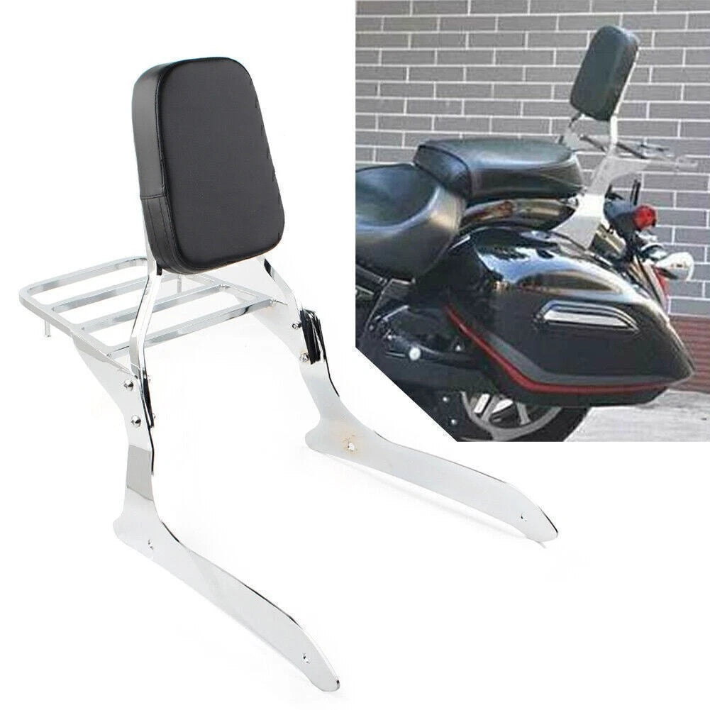 Backrest Sissy Pad & Luggage Rack for Yamaha XVS1300A Midnight V Star (2007–2015)