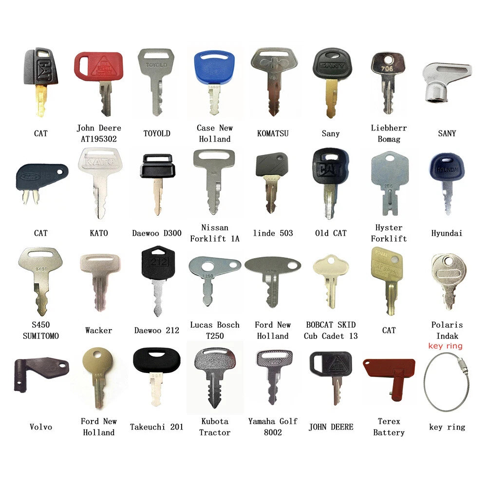 Ignition Key Set for Yanmar Sakai Dressta Hyster Doosan