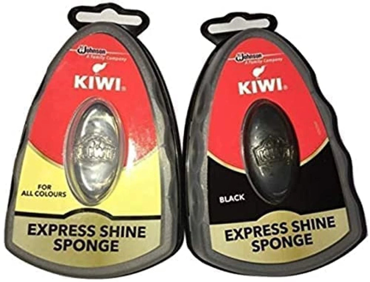 Shoe Shine Sponge Set for Automotive Care (Black & Neutral)
