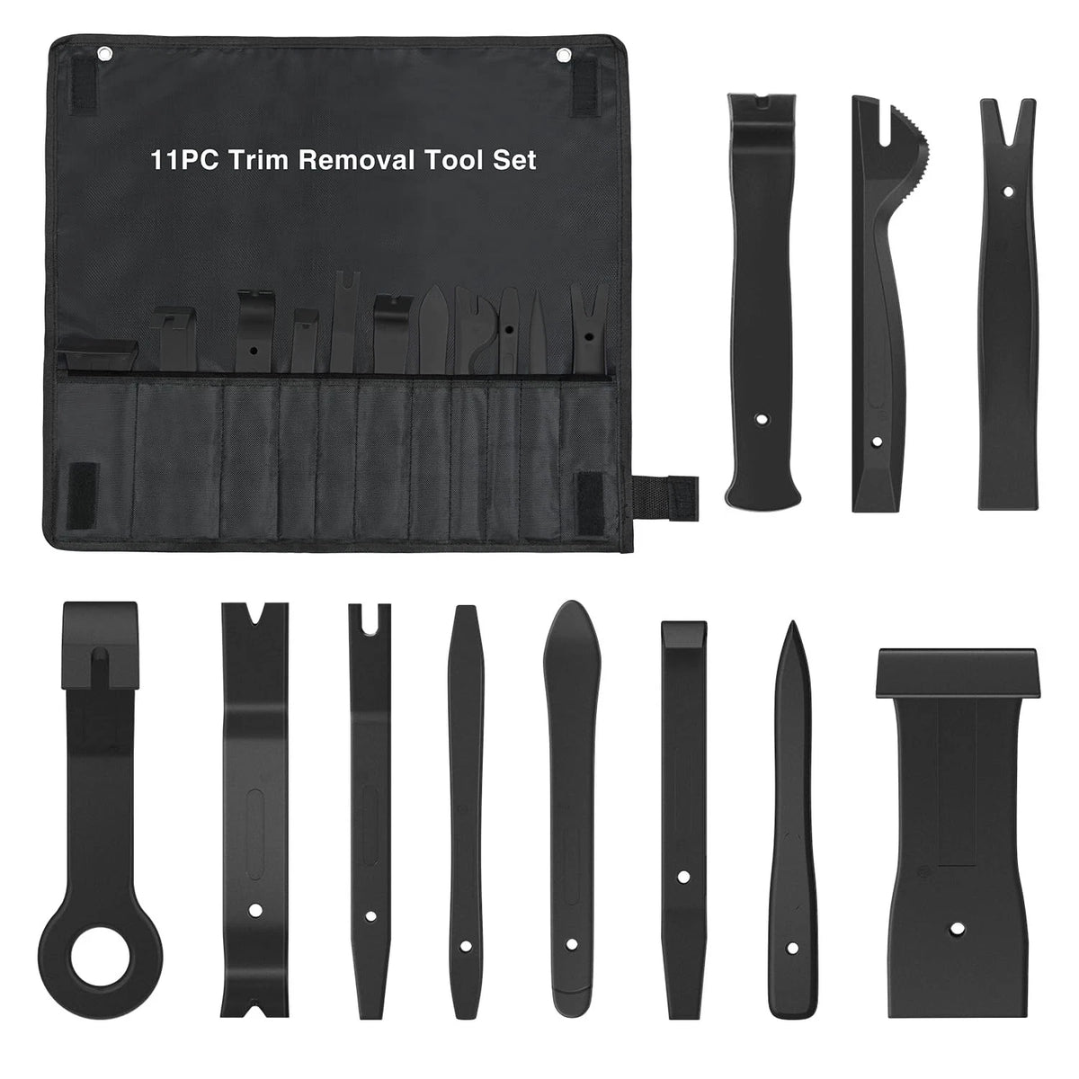 11-Piece Auto Trim Removal Tool Kit for Car Audio, Dash, Door Panels