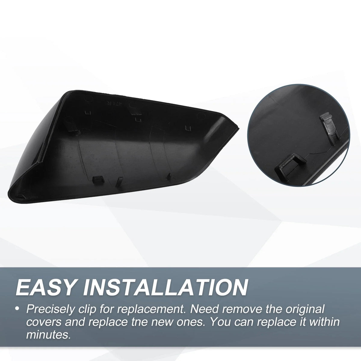 Right Side Mirror Cover Cap Gloss Black for Chevy Equinox GMC Terrain (2010–2017)
