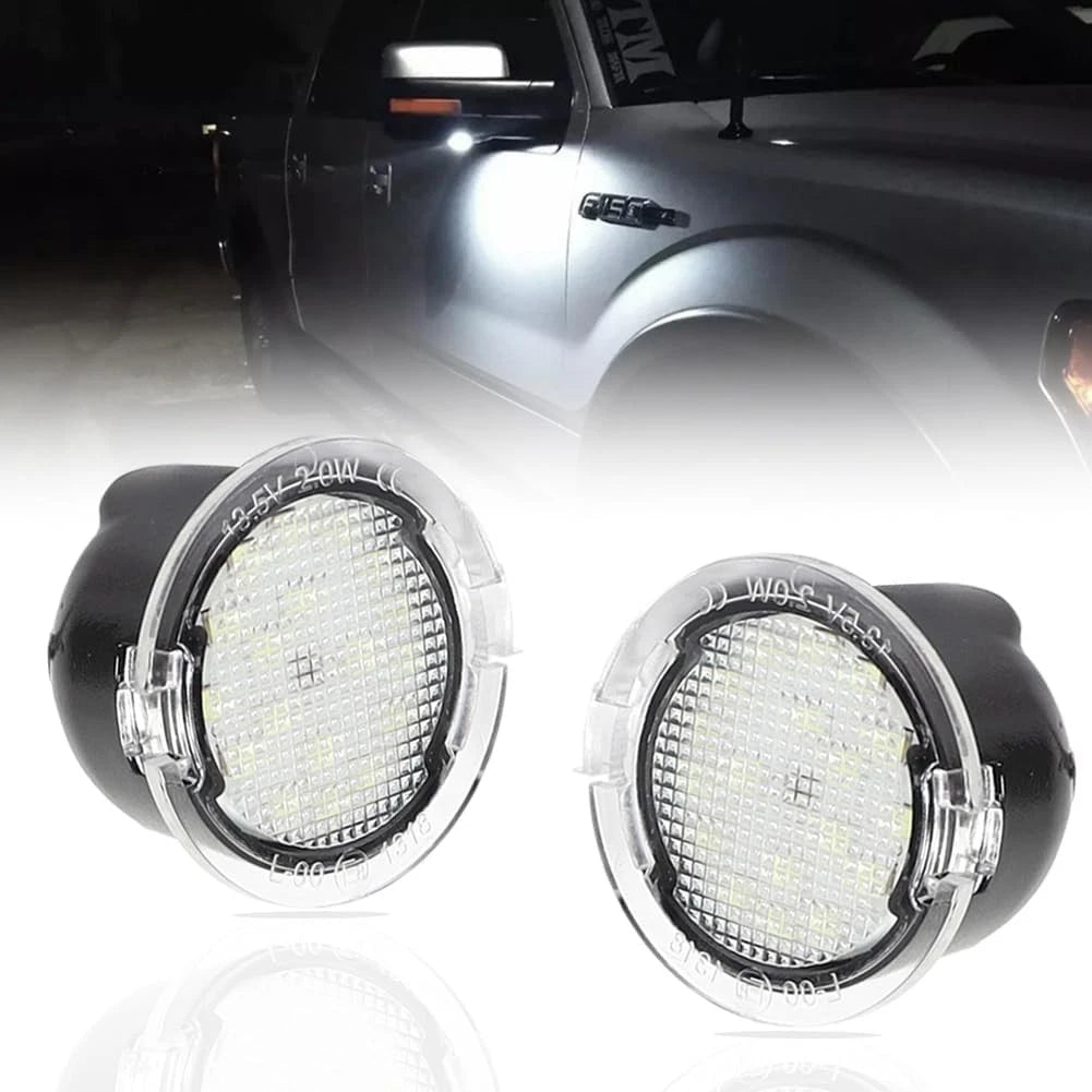 LED Side Mirror Puddle Lights for Ford F150 Explorer Edge Expedition (2015–2023)