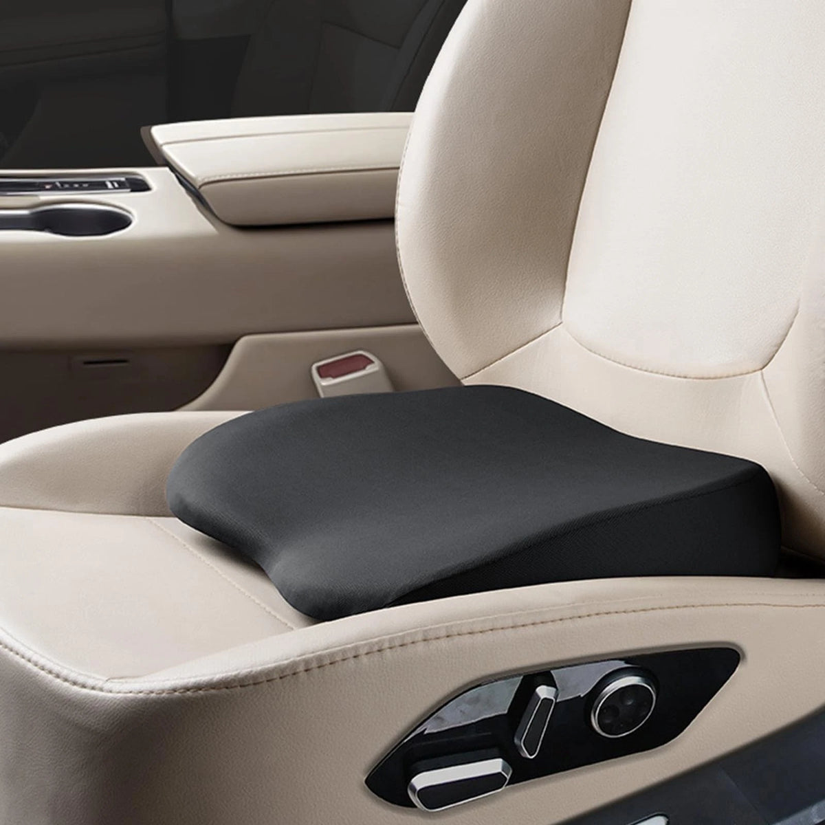 Memory Foam Wedge Car Cushion for Tailbone & Back Pain Relief (3.5 Inches)