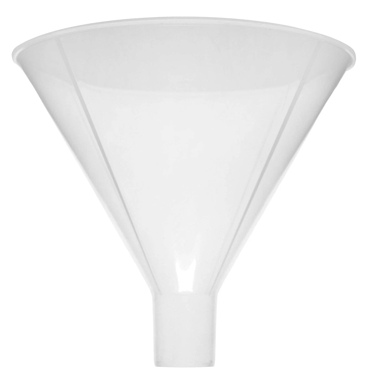 6" Powder Funnel for Automotive Use - Polypropylene Plastic Transparent