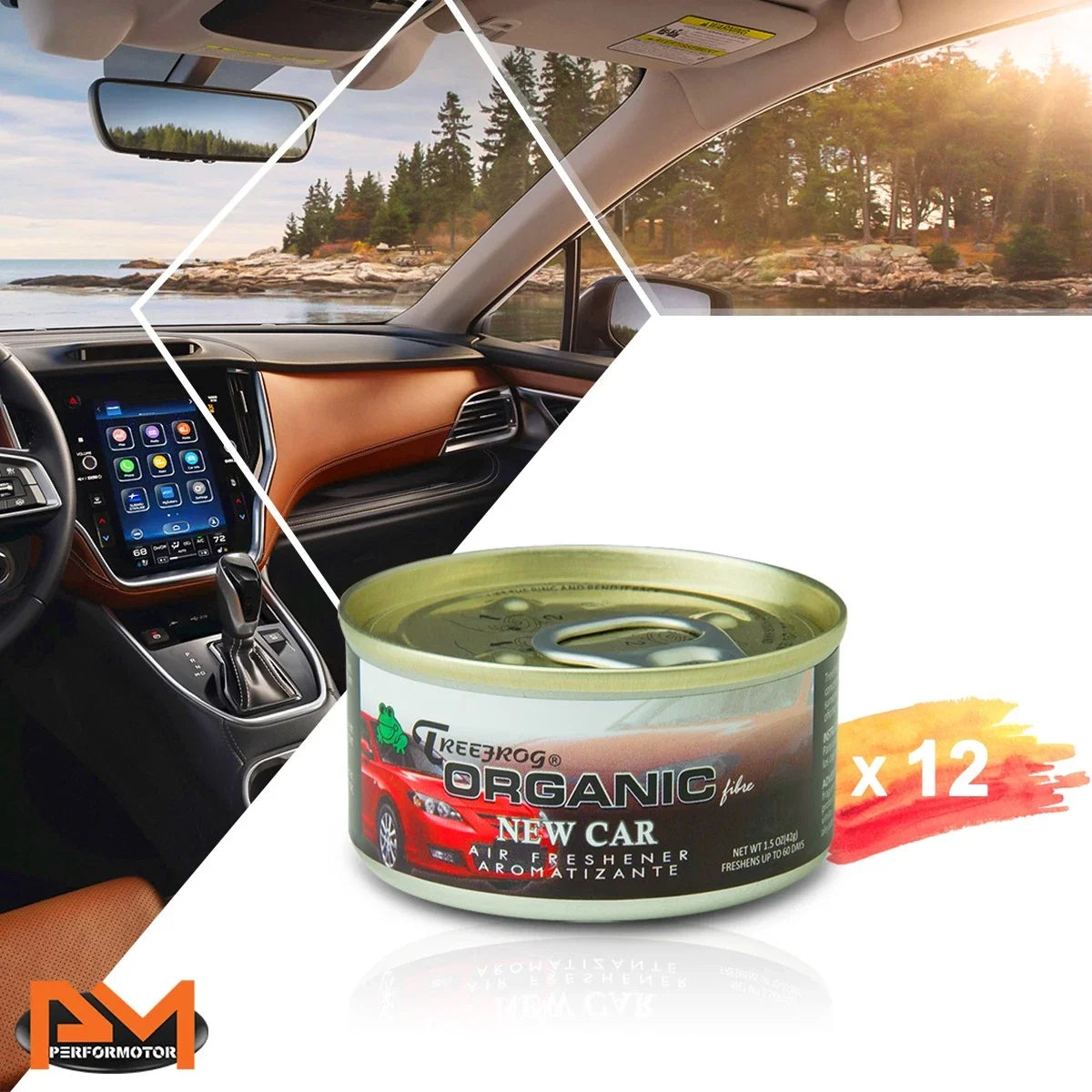 X12 Tree Frog Air Freshener for Car/Office - New Car Scent (1.5oz)