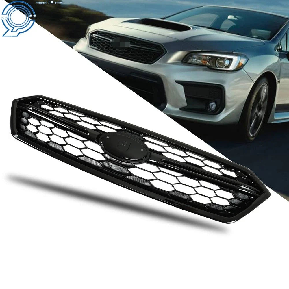 Front Bumper Center Grille Honeycomb Black for Subaru WRX & WRX STI (2018–2021)