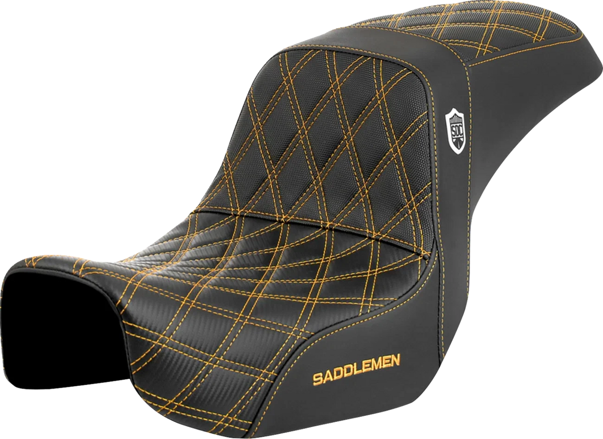 SADDLEMEN Pro Series SDC Performance Seat for Motorcycle (Carbon Fiber, Lumbar)