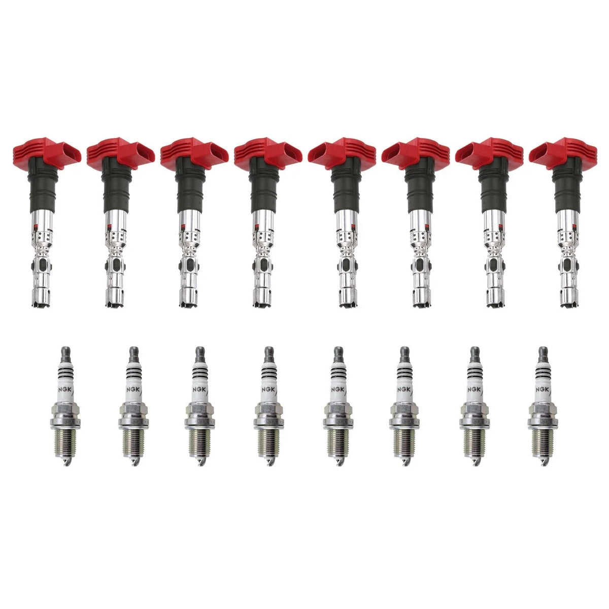Set of 8 Ignition Coils & NGK Iridium IX Spark Plugs for Audi Volkswagen (4.2L)