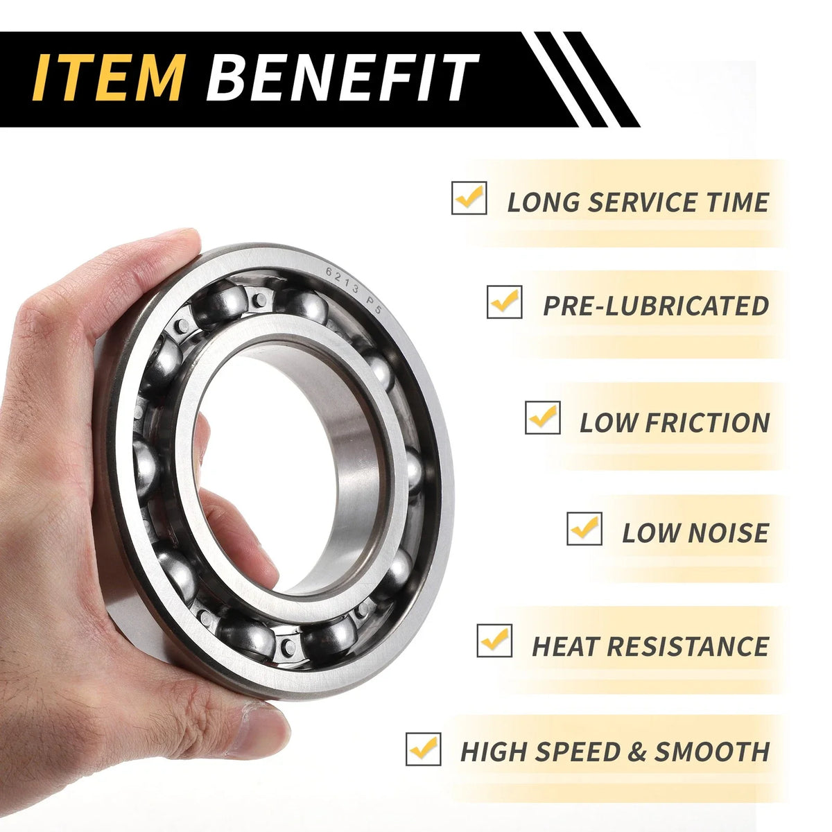 Deep Groove Ball Bearing 65x120x23mm for Scooter Skateboard (1 Pcs)