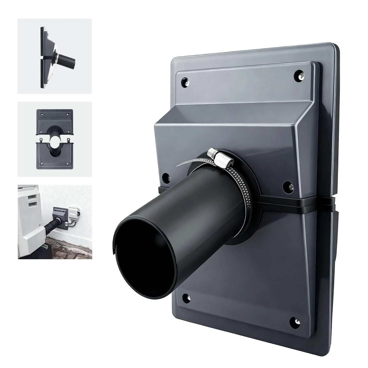 HVAC Wall Penetration and Line-Set Cover Kit for AC (2-3/8 in, Gray)
