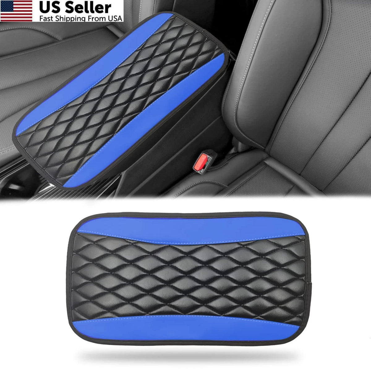 Car Center Console Cover for Universal Leather Waterproof Armrest Seat Box