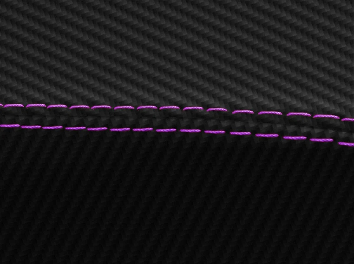 Console Armrest Cover for Jeep Liberty (2008–2013) Carbon Fiber Purple Stitch