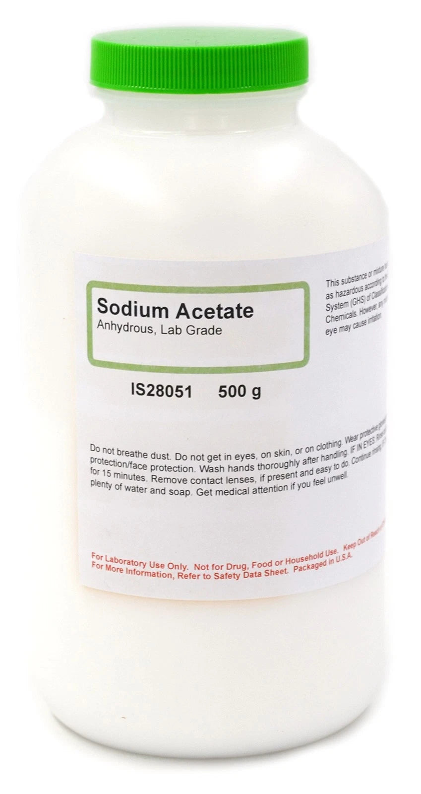 500g Lab-Grade Anhydrous Sodium Acetate for Chemical Applications